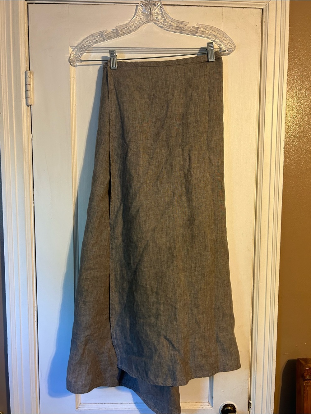 Eileen Fisher Washed Organic Linen Wrap Skirt